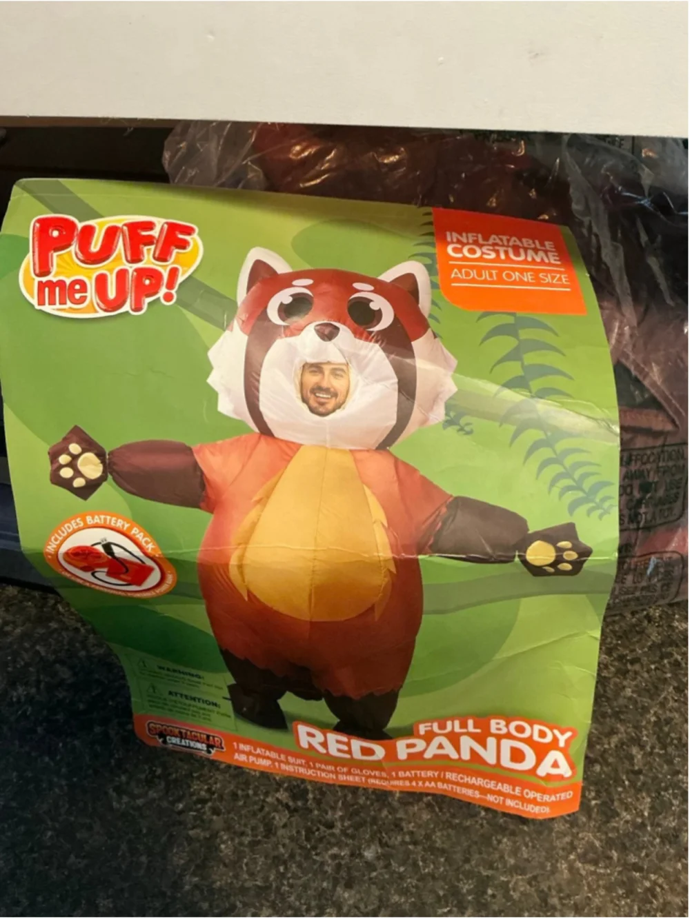 Puff Me Up! Full Body Red Panda Inflatable Adult Costume Spooktacular Creation
